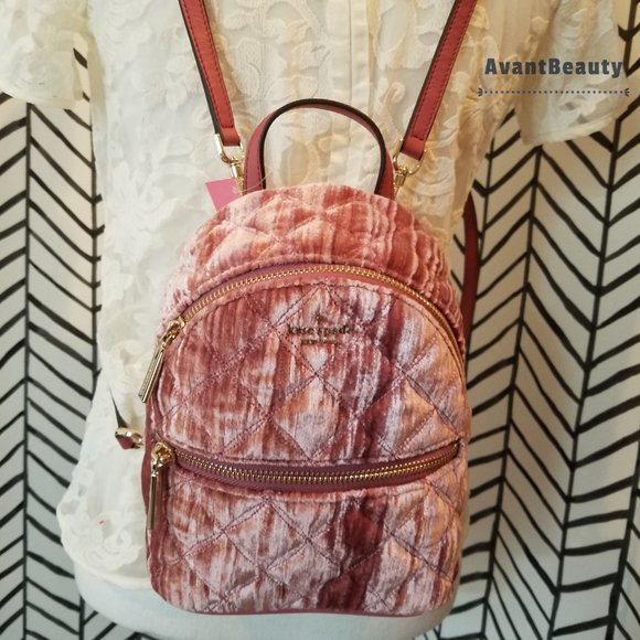 Kate Spade Natalia Velvet Pomengranate Backpack main image 7